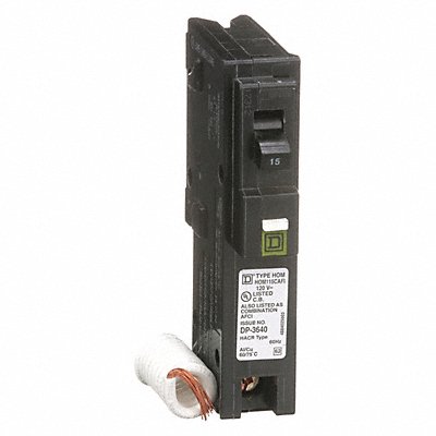 SQUARE D HOM115CAFI Circuit Breaker 15A Plug In 120V 1P