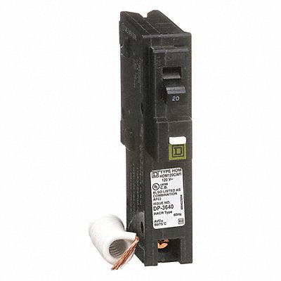 SQUARE D HOM120CAFI Circuit Breaker 20A Plug In 120V 1P