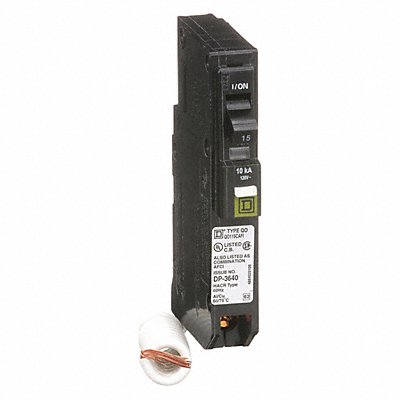 SQUARE D QO115CAFI Circuit Breaker 15A Plug In 120/240V 1P