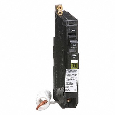 SQUARE D QOB120CAFI Circuit Breaker 20A Bolt On 120/240V 1P