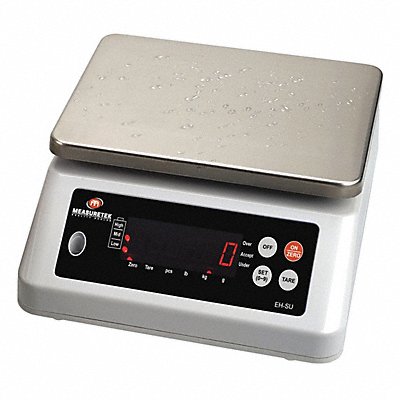 MEASURETEK 12R990 Washdown Bench Scale Digital 3kg/6.6 lb.