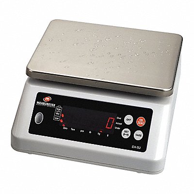 MEASURETEK 12R991 Washdown Bench Scale Digital 6kg/13.2 lb