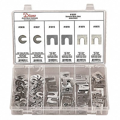 DISCO 8101 Slotted Shim Assortment Untabbed 140 pcs
