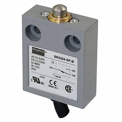 DAYTON 12T931 Limit Switch Plunger SPDT