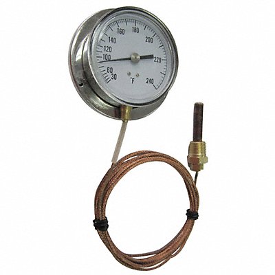 GRAINGER 12U635 G2664 Analog Panel Mount Thermometer 0 to 160 F