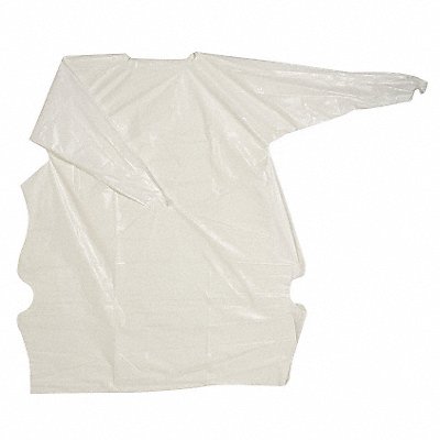 POLYCO 11512 Isolation Gown L Whte Polyethylene PK100