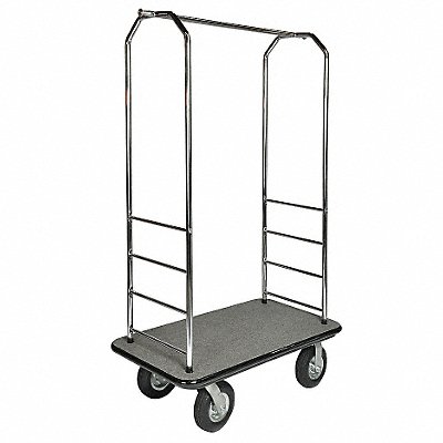 CSL 2000BK040GRY Bellman Cart Chrome Grey Carpet