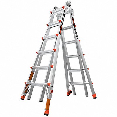 LITTLE GIANT 13126801 Ladder Aluminum 6 to 11 ft H 300 lb Cap