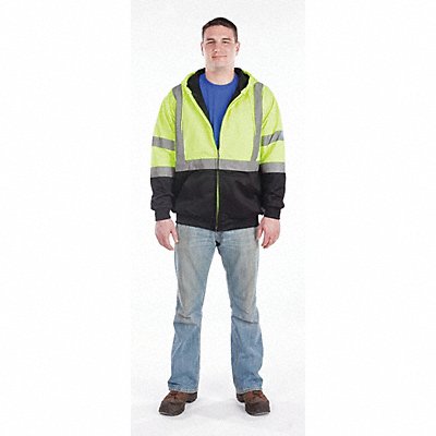 UTILITY PRO UHV425TYellowBLKLT Class 3 Zip Hooded Softshell Tall L