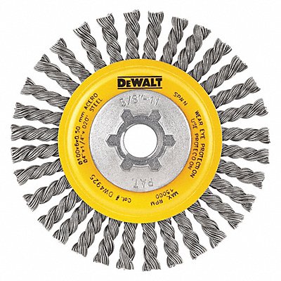 DEWALT DW4925B Wire Wheel Carbon Steel 4 X5/8 -11 PK6