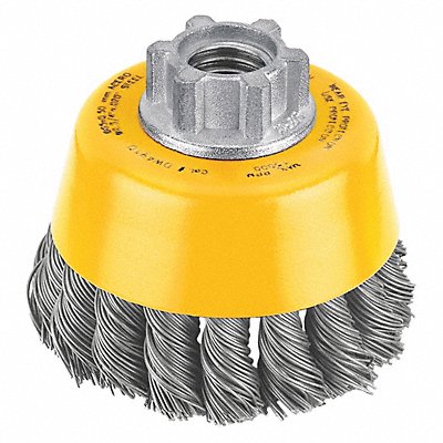 DEWALT DW4910S Knotted Cup Brush SS 3 x5/8 -11