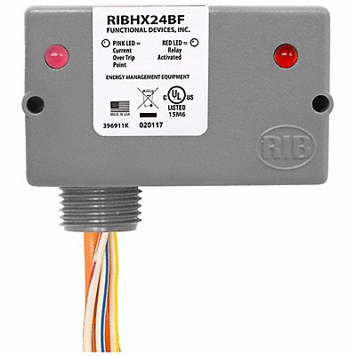 FUNCTIONAL DEVICES INC / RIB RIBHX24BF Enclosed Relay/AC Fixed Current Sensor