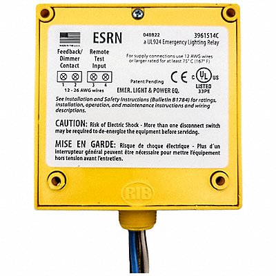 FUNCTIONAL DEVICES INC / RIB ESRN UL924 Lighting Relay 20A 120-277Vac