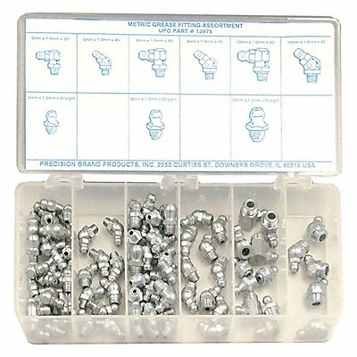 PRECISION BRAND 13975 Hydraulic Grease Fitting Metric Stl PK95