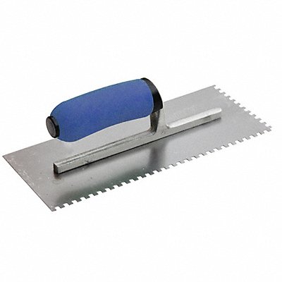WESTWARD 13P548 NotchedTrowel 11inL 4 1/2inW CarbonSteel
