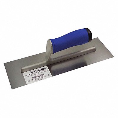 WESTWARD 13A736 Square-End Trowel 12inL 4inW CarbonSteel