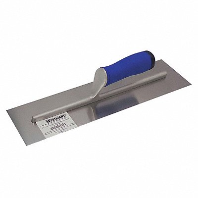 WESTWARD 13A740 Square-End Trowel 16inL 4inW CarbonSteel