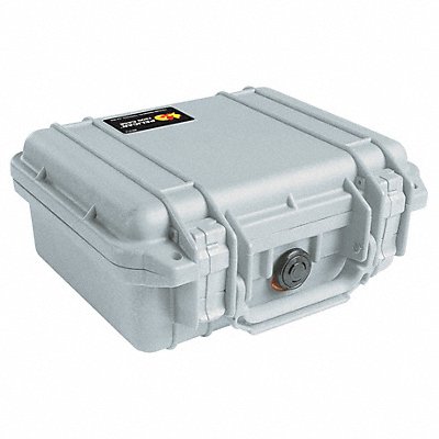 PELICAN 1200NF G3112 Protective Case 2 15/16 in Double Throw Silver