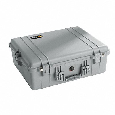 PELICAN 1600NF G3136 Protective Case 6 1/8 in Double Throw Silver