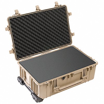 PELICAN 1650 G3145 Protective Case 8 27/32 in DblThrw Desert Tan