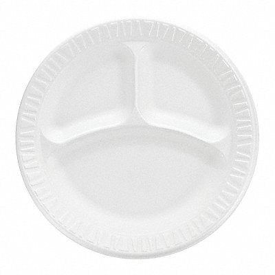 DART 9CPWC Disposable Foam Plate 9in White PK500