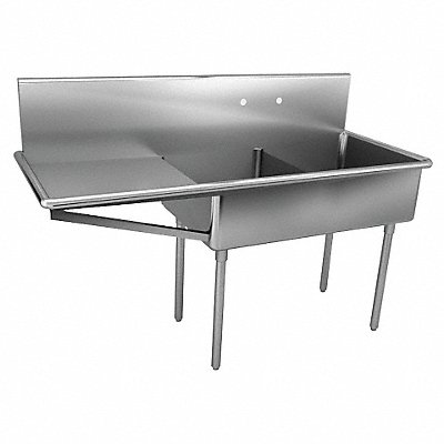 JUST MANUFACTURING NSFB24824L2J Just Scullery Sink Squar 24inx24inx12in
