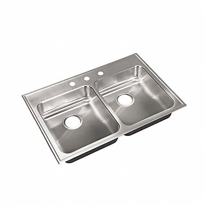 JUST MANUFACTURING DLADA2233A553J Just DropIn Sink Rectangle 14inx16inx5-1/2in
