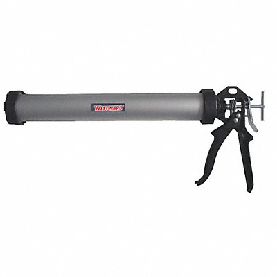 WESTWARD 13J313 Caulk Gun Aluminum Black/Silver