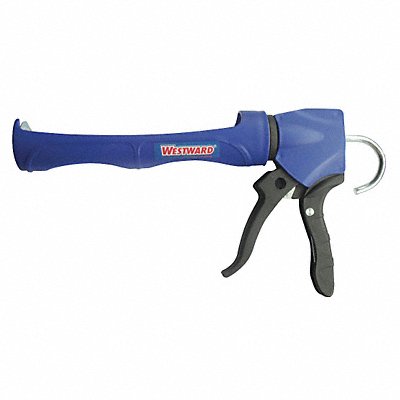 WESTWARD 13J315 Dripless Caulk Gun Plastic Black/Blue