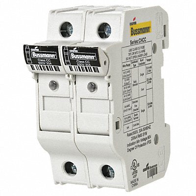 BUSSMANN CHCC2DIU Fuse Block 0 to 30A Class CC 2 Pole