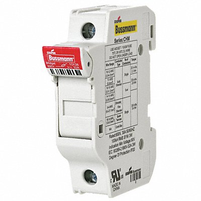 BUSSMANN CHM1DU Fuse Block 0 to 30A Midget 1 Pole