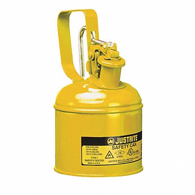 JUSTRITE 10111 Type I Safety Can 1/4 gal Yellow