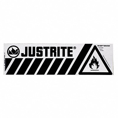 JUSTRITE 29005 Safety Cabinet Lbl 3.5x12in Paper