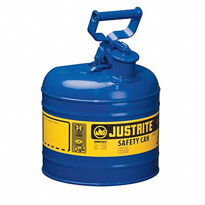 JUSTRITE 7120300 Type I Safety Can 2 gal Blue 13-3/4In H