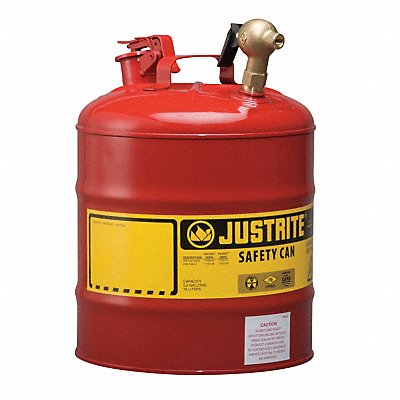 JUSTRITE 7150147 Type I Safety Can 5 gal Red 15-7/8In H