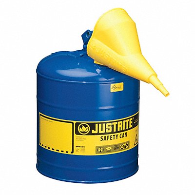 JUSTRITE 7150310 Type I Safety Can 5 gal Blue 16-7/8In H