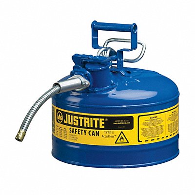 JUSTRITE 7225320 Type II Safety Can Blue 12 in H