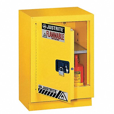 JUSTRITE 882410 Flammable Safety Cabinet 15 gal Yellow