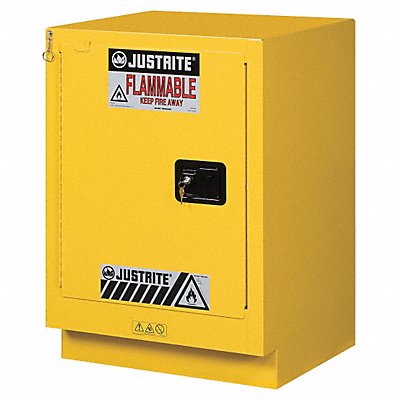 JUSTRITE 882430 Flammable Safety Cabinet 15 gal Yellow