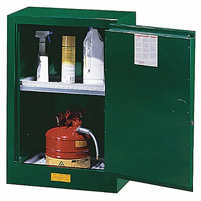 JUSTRITE 891224 Safety Cabinet Pesticide 35In 12gal Grn
