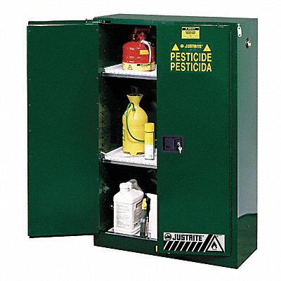 JUSTRITE 894524 Safety Cabinet Pesticide 45 gal Green