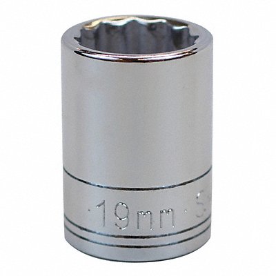 SK PROFESSIONAL TOOLS 40319 Socket Steel Chrome 19 mm