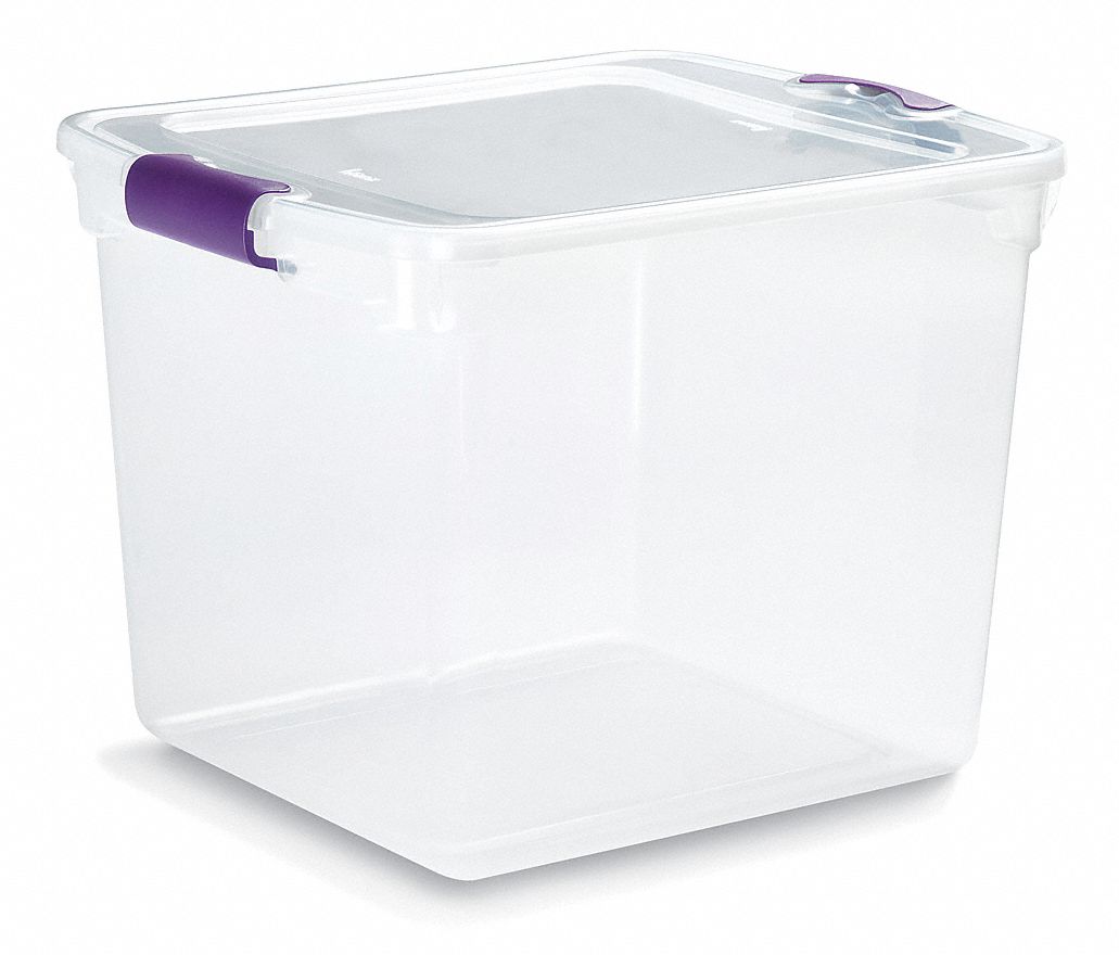 HOMZ 3430GRPRCL08 Storage Tote Clear Polypropylene