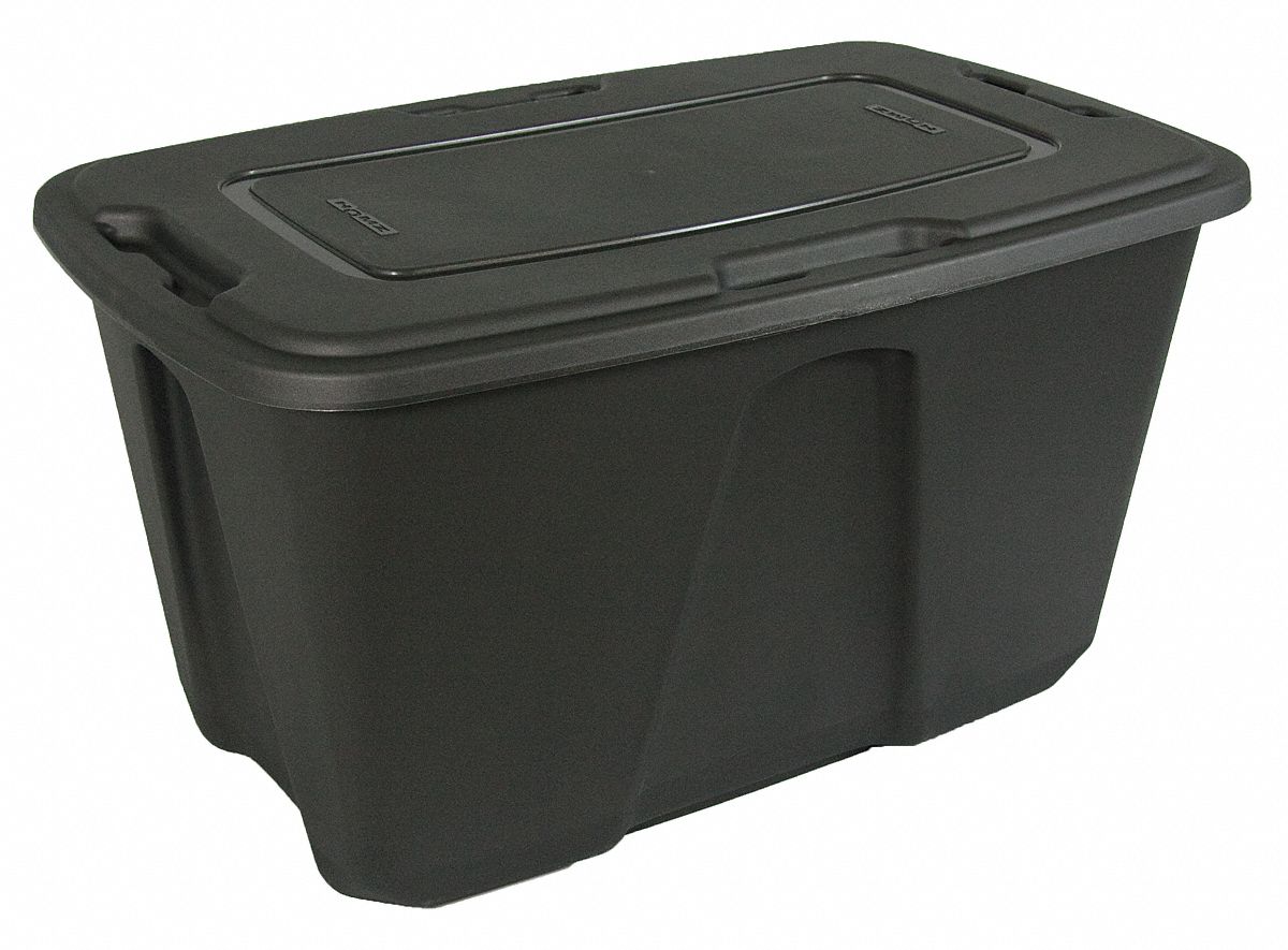 HOMZ 6550GRMCH04 Storage Tote Grey Polypropylene