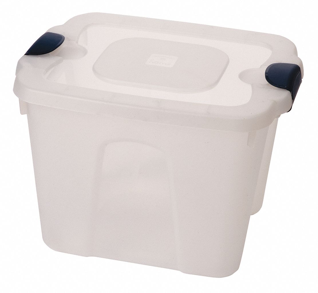 HOMZ 8510GRCL10 Storage Tote Clear Polypropylene