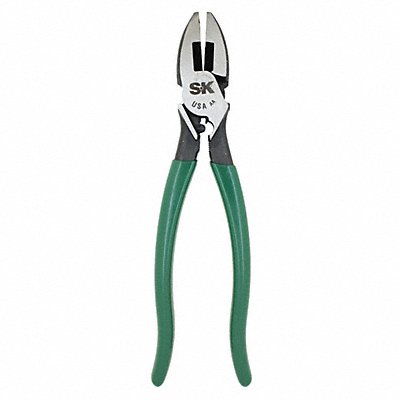 SK PROFESSIONAL TOOLS 18019 Linemans Plier 9-3/4 L Dipped Handle