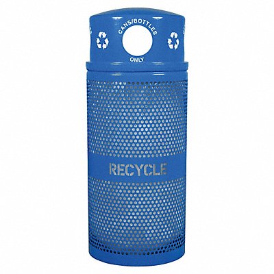 TOUGH GUY 13P560 Recycling Container Blue 34 gal.