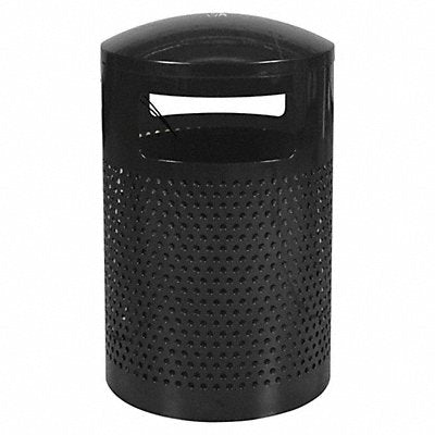 GRAINGER 13P565 Garbage Can 40 gal Black Steel