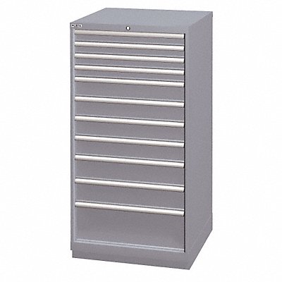 LISTA SC131103AFTKALG Modular Drawer Cabinet 57 x28 x28.5 LtGry 11Drwr