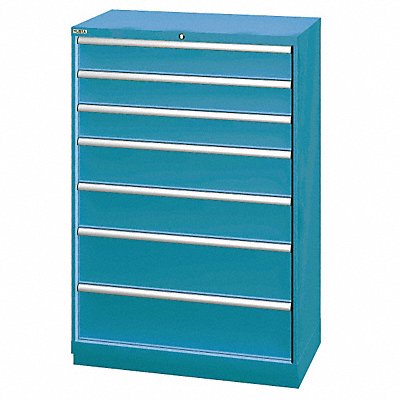 LISTA XSHS13500702CB Modular Drawer Cabinet 57 x40.25 x22.5 Blu 7Drwr